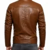 Motorcycle Windbreaker Slimfit Brown Jacket Men