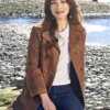 Murder In A Small Town Kristin Kreuk Suede Coat
