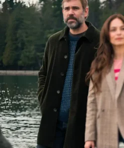 Murder in a Small Town Karl Alberg Green Mid-Length Coat