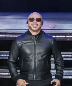 Pitbull Party After Dark Tour Black Bomber Jacket