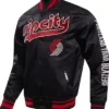 Portland Trail Blazers City Edition Black Satin Jacket