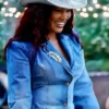 Real Housewives of Beverly Hills Garcelle Beauvais Denim Blazer