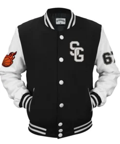 Stegaro Black And White Varsity Jacket