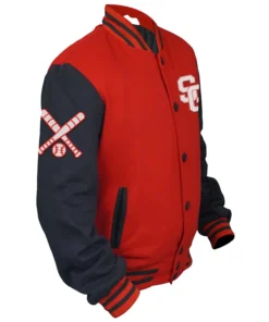 Stegaro Red And Black Letterman Varsity Jacket
