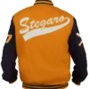 Stegaro Yellow And Black Letterman Varsity Jacket For Unisex