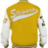 Stegaro Yellow And White Letterman Varsity Jacket For Unisex