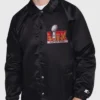 Super Bowl LIX Starter Black Coaches Varsity Jacket