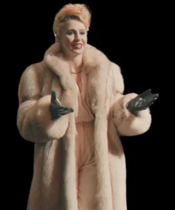 The Apprentice Maria Bakalova Fur Beige Coat