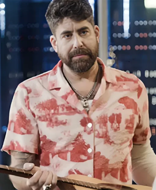 The Equalizer S05 Adam Goldberg Floral Print Shirt
