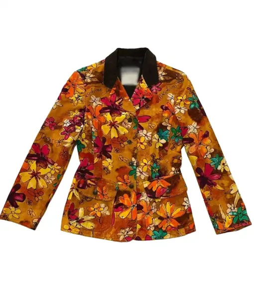 The Nanny S01 Fran Fine Orange Floral Jacket