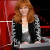 The Voice S26 Reba McEntire Embellished Sleeve Black Jacket
