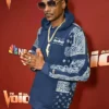 The Voice S26 Snoop Dogg Paisley Print Blue Hoodie