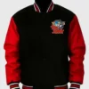 Tom And Jerry Black And Red Varsity Jacket