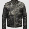 Vintage Retro Distressed Black Antique Jacket