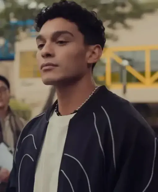 XO Kitty Q Black Bomber Jacket