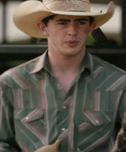 Yellowstone S05 Green Striped Shirt