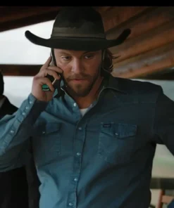Yellowstone S05 Kayce Dutton Blue Denim Shirt