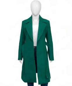 A Merry Scottish Christmas Lacey Chabert Green Trench Coat