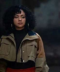 Alix Lapri Power Book II Ghost Season 3 Effie Morales Brwon Cropped Jacket