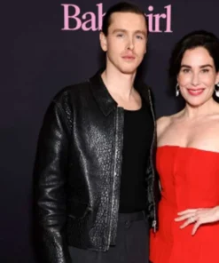 Babygirl Harris Dickinson Black Leather Jacket