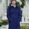 Believe in Christmas Beatrice Thompson Blue Wool Coat