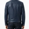 Blue Leather Jacket For Men