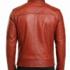 Brown Cafe Racer Leather Jacket
