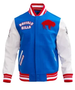 Buffalo Bills Retro Royal Blue And White Varsity Jacket