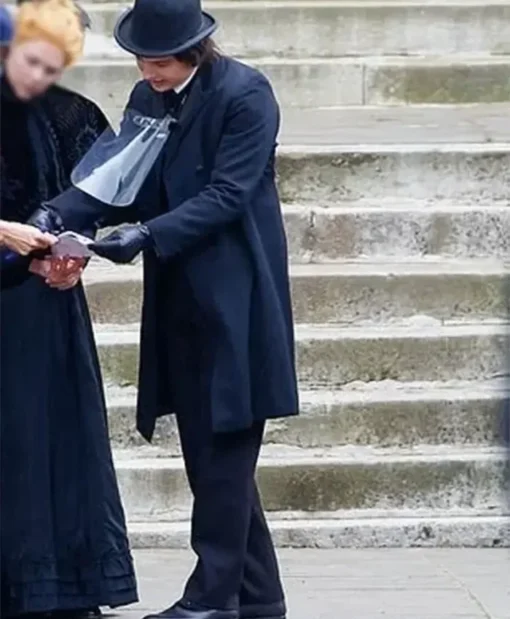 Buy Frank Dillane TV-Series The Essex Serpent Dr. Luke Garrett Navy Blue Long Coat For Unisex