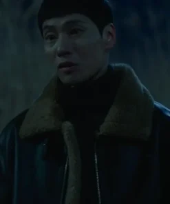 Buy Kim Dong-won TV-Series The Trunk 2024 Um Tae-Seong Black Shearling Leather Jacket For Unisex