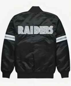 Buy NFL Team Los Angeles Raiders Snap Tab Black Letterman Varsity Jacket For Unisex