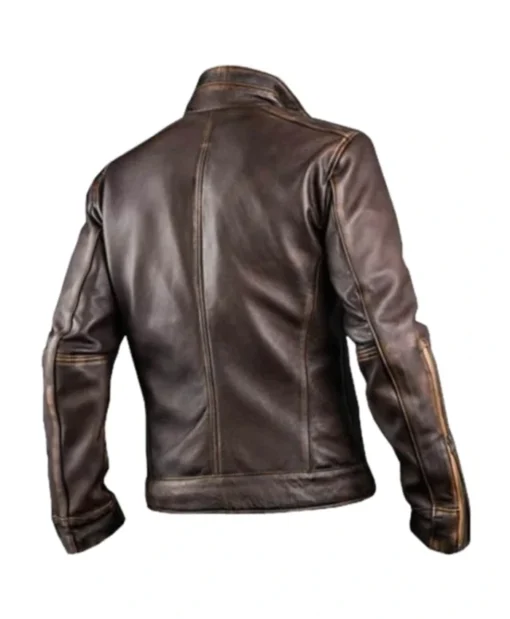 Buy Now Cafe Racer Vintage Brown Leather Jacket For Men And Women