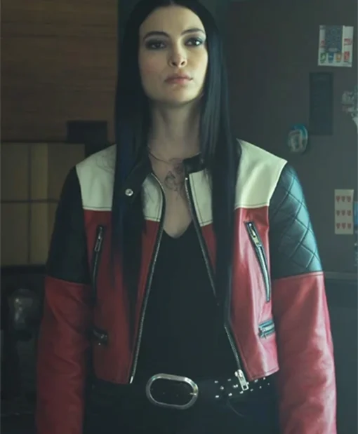 Buy Now Crisi TV-Series Subteran Season 01 Irina Artenii Multicolor Leather Jacket For Unisex