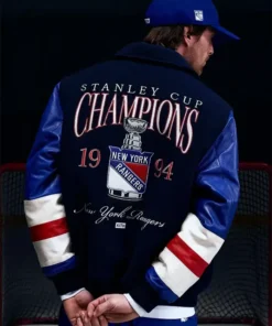 Buy Now Kith x New York Rangers 1994 Stanley Cup Champions Varsity Jacket For Unisex