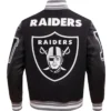 Buy Now Las Vegas Raiders Black Letterman Varsity Jacket For Men And Women