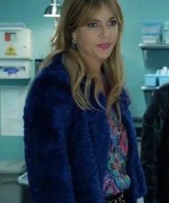 Buy Now Morgan Gillory TV-Series High Potential 2024 Kaitlin Olson Blue Fur Jacket For Unisex