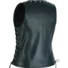 Buy Now Motorcycle Black Leather Vest For Men And Women