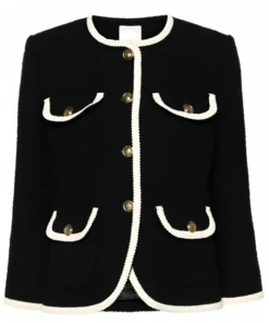 Buy Now NBC News Daily Julie Tsirkin Black Tweed Jacket For Men And Women