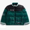 Buy Now OFF Season x NFL Philadelphia Eagles Team Green And Black Puffer Jacket For Unisex