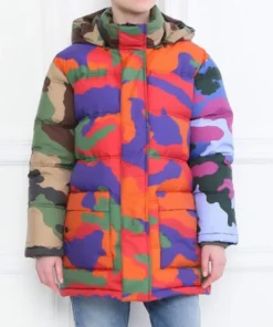 Buy Now Real Housewives of Salt Lake City Season 05 Bronwyn Newport Camo Puffer Jacket For Unisex