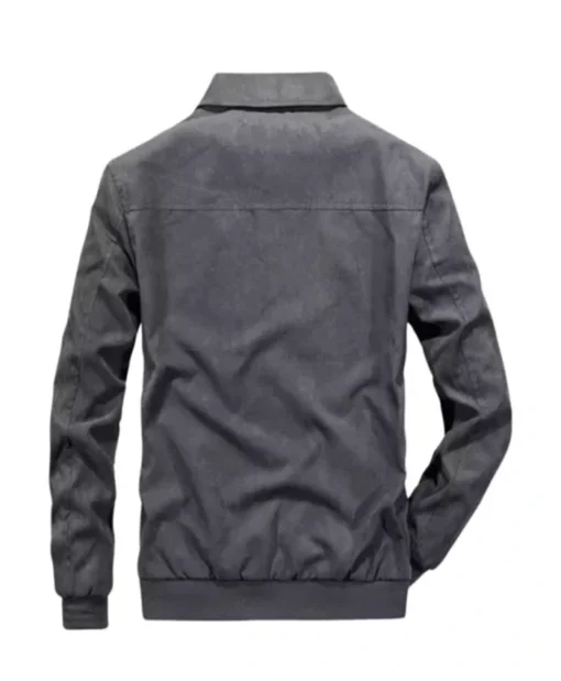 Buy Now Retro Grey Suede Leather Jacket For Men And Women