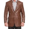Buy Now Richard Brown Classic Leather Sport Blazer For Men And Women