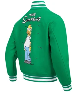 Buy Now The Simpsons Green Letterman Varsity Jacket For Men And Women