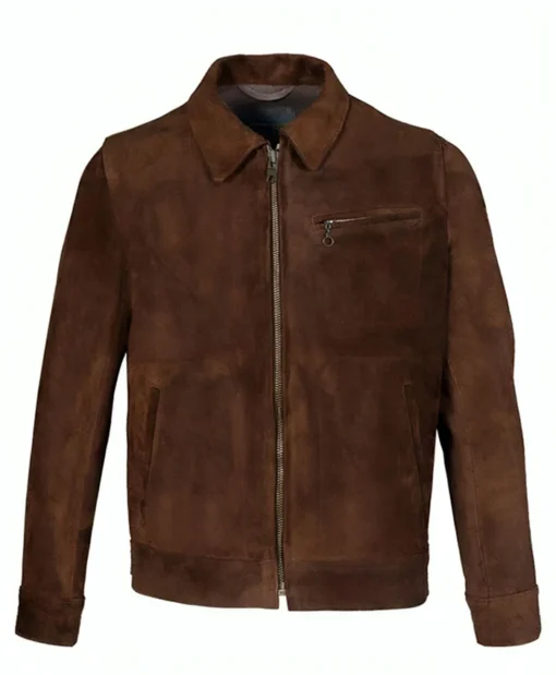 Buy Now The Voice Season 27 Carson Daly Brown Suede Leather Jacket For Men And Women