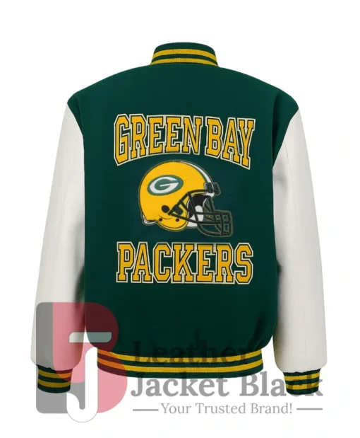 Order This OVO Green Bay Packers Green And White Letterman Varsity Jacket For Unisex