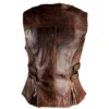 Buy Now Vintage Buckles Brown Leather Vest For Men And Women