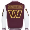 Buy Now Washington Commanders Mashup Maroon And White Letterman Varsity Jacket For Unisex