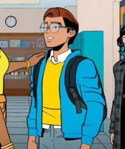 Buy Spider-Man TV-Series Your Friendly Neighborhood Peter Parker Blue Hooded Jacket For Unisex