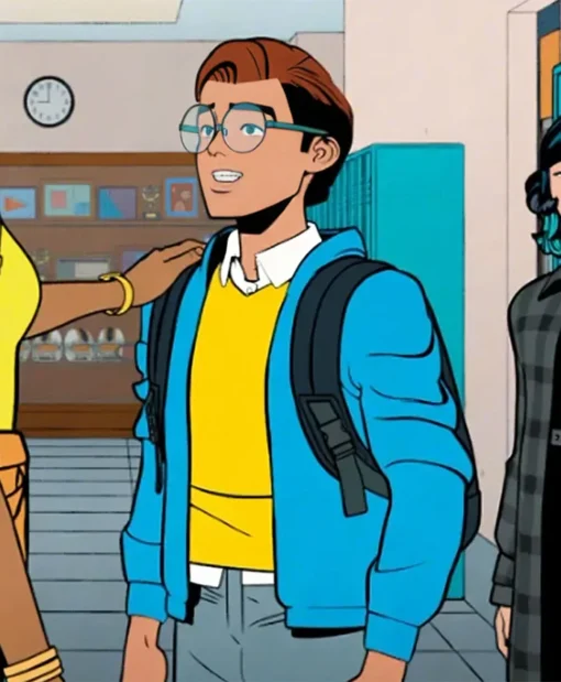 Buy Spider-Man TV-Series Your Friendly Neighborhood Peter Parker Blue Hooded Jacket For Unisex