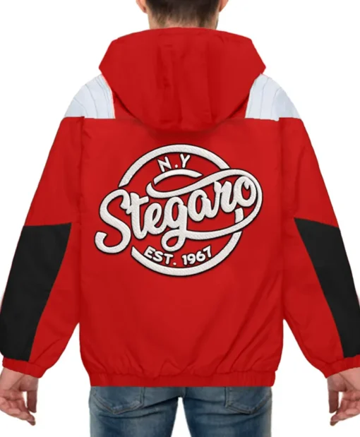 Buy Stegaro Red Half Zip-Up Hooded Jacket For Men And Women